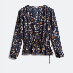 Nine Britton Wrap Blouse in EUC, Size M